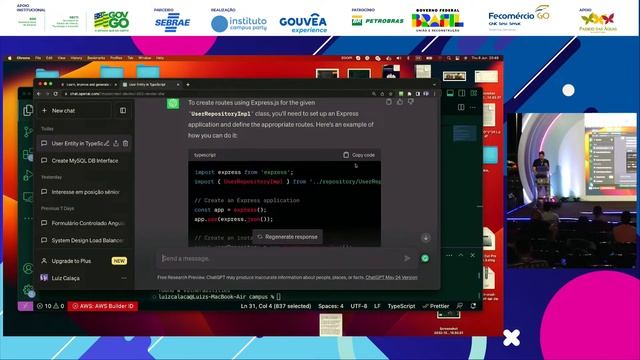 Hands-on Pair Programming API em Node.js/Typescript com IA's - Palco: Code The Future #CPGoiás3 смотреть онлайн