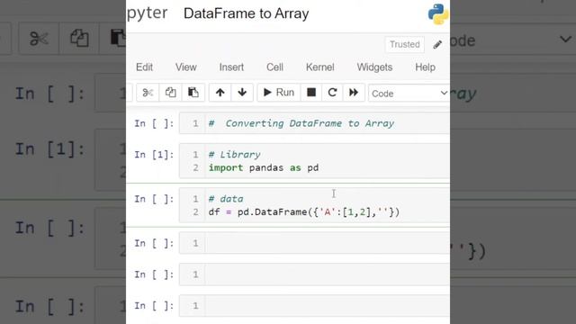 Python Daily Practice#2: DataFrame to Array #TechKnowBlaze смотреть онлайн
