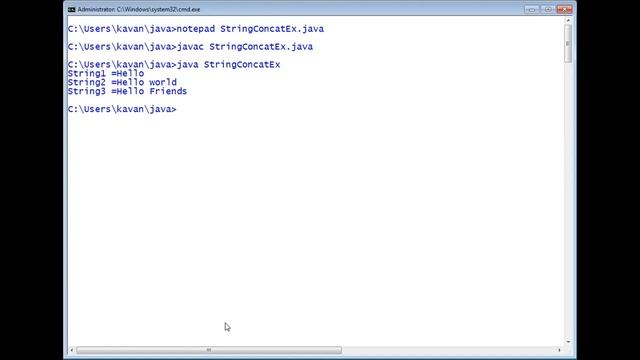 BCA SEM 4 CORE JAVA BY PROF KAVAN VAKHARIYA STRING CONCAT AND STRING LITERAL METHODS смотреть онлайн