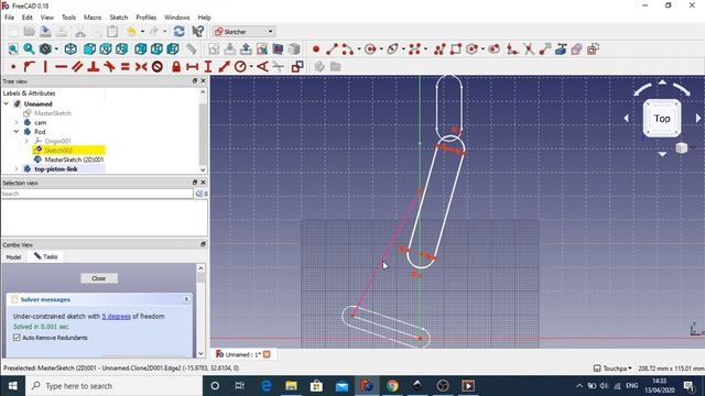 FreeCAD: kinematics Skeleton and Animation via a Master Sketch and Python Tutorial смотреть онлайн