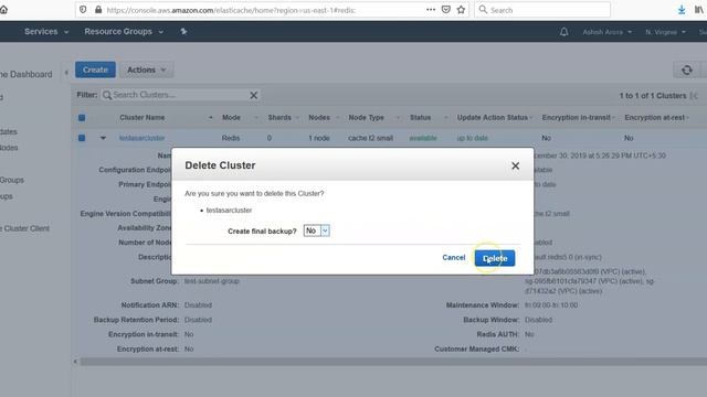 HOW TO DELETE AWS REDIS CACHE CLUSTER смотреть онлайн