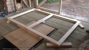 Гараж каркасный 7х8 м своими руками  Ворота  Часть 5