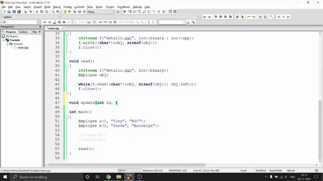 C++ Tutorial for Beginners 30 - Operation On Binary File In C++ ( read, write, delete and modify) смотреть онлайн