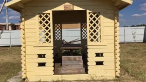 Беседка от компании «Садовые Домики.Ру», деревянная беседка 3х4 из мини-бруса