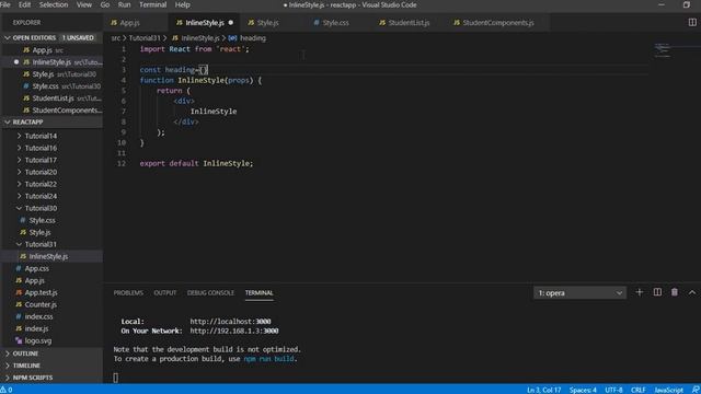 Tutorial 31 Inline styling in React смотреть онлайн