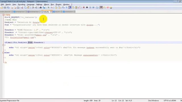 how to send mails using xampp server in php - In Hindi | Arun Techsupport смотреть онлайн