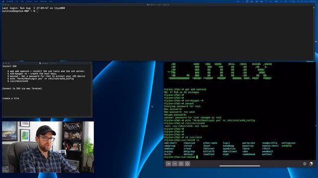 SSH - Alpine Linux on iPadOS смотреть онлайн