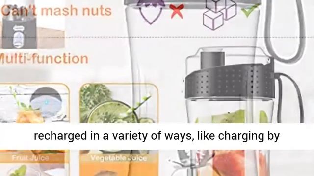 Portable Blender, Supkitdin Personal Size Blender for Smoothies, Juice and Shakes, Mini Blender wit смотреть онлайн
