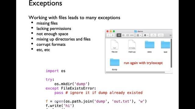 [CS 220 / CS319 Fall 2020] LEC 26 Video 3: File exceptions and encoding смотреть онлайн