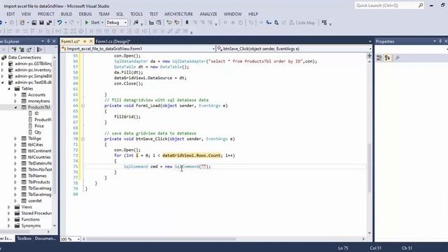 Part 2 استيراد ملف Excel إلى C # DataGridView ثم حفظ إلى SQL DB смотреть онлайн