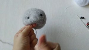 Утяжка глаз вязаной игрушки амигуруми