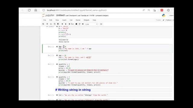 Strings in Python-2 (slicing, concatenation and other operations) смотреть онлайн
