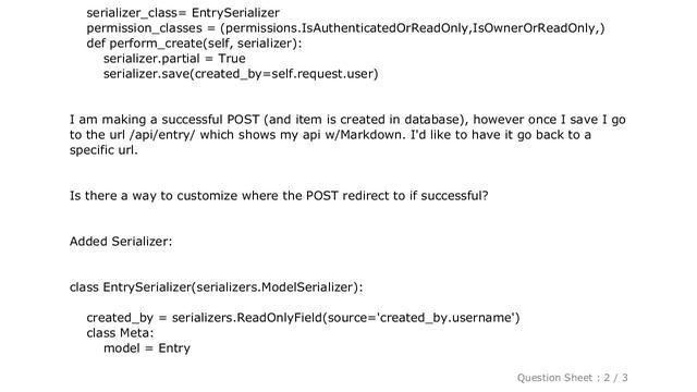 Django : Redirect after POST django rest framework смотреть онлайн