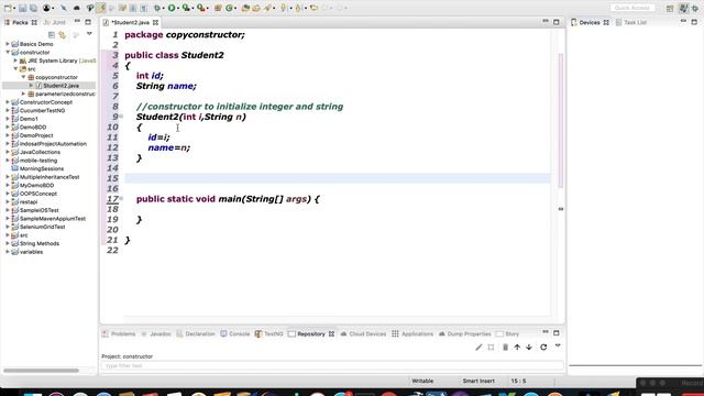 2.4 what is copy constructor in java- part 4- Types of constructors in java with example program смотреть онлайн