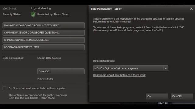CS:GO Beta Fix - Steam "Beta Participation" Setting смотреть онлайн