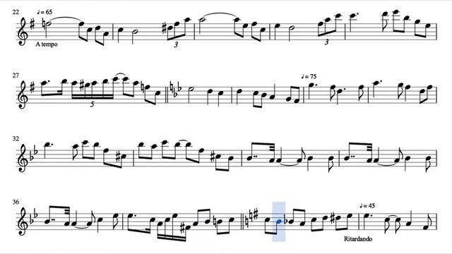 Meditation by Thais Sheet Music for Alto Saxophone Baritone Sax Original Tone смотреть онлайн