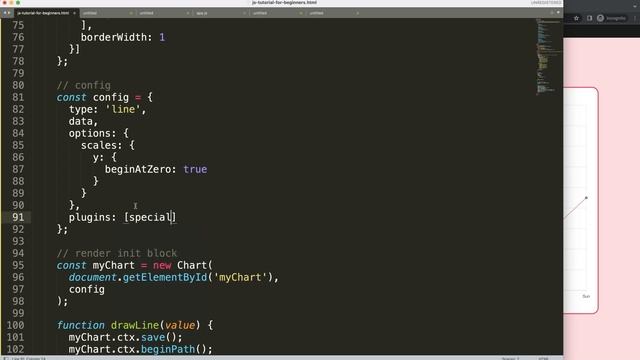 How to Draw Lines Outside The Chart Object in Chart JS смотреть онлайн