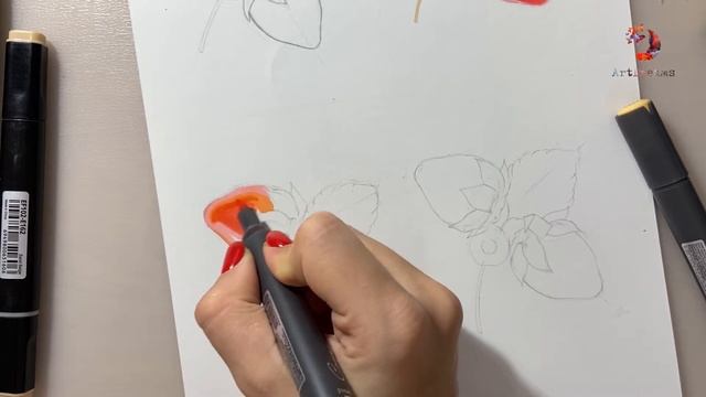 Рисуем Клубнику Поэтапно! ? Урок для начинающих пошаговый смотреть онлайн