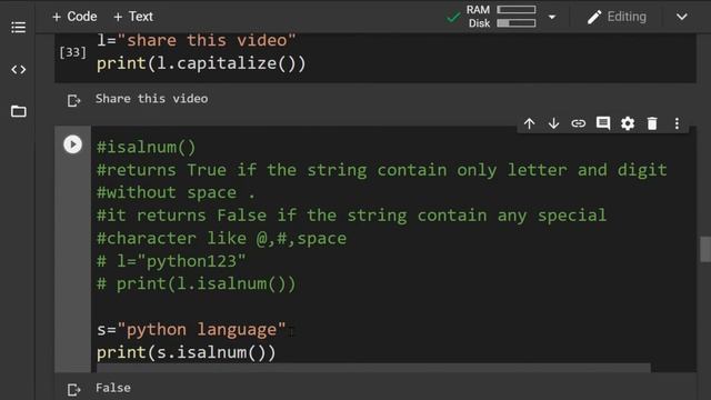 python string functions : len() | capitalize() | isalnum() | isalpha() method of string in #python смотреть онлайн