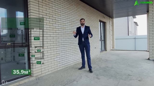 Обзор дома - ТИП 8. КП TRAVA. Строительная компания ZAGOROD. Загород Краснодар смотреть онлайн