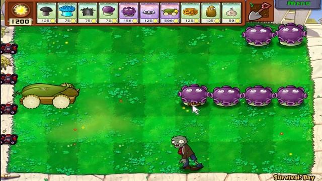 Plants vs Zombies. 99 Gloom Shroom vs 9999 All Zombies смотреть онлайн