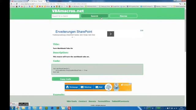 Turn Workbook Tabs On - VBA Macros - Tutorial - MS Excel 2007, 2010, 2013 смотреть онлайн
