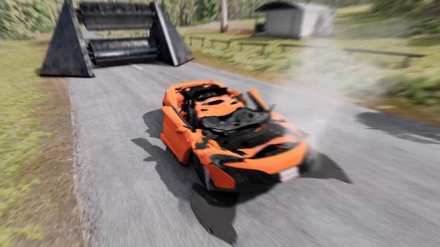 Cars vs Spinning Roller Crusher - BeamNG Drive смотреть онлайн