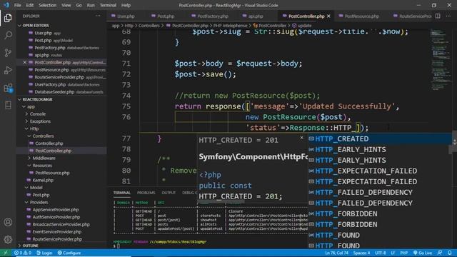 Part 13 -Return Response Json- Blog manager using React redux Laravel Api смотреть онлайн