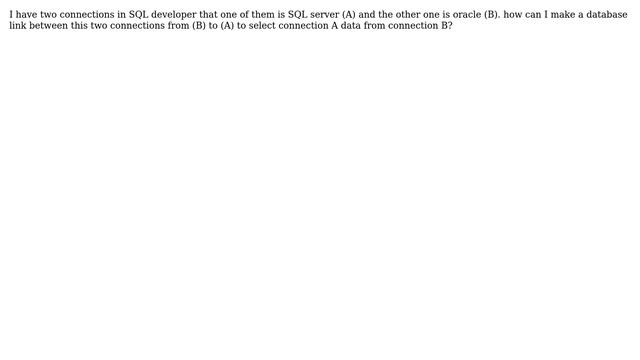 How to connect SQL server from oracle in SQL developer? смотреть онлайн