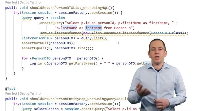 ResultTransformer with Hibernate 4 5 & 6 смотреть онлайн