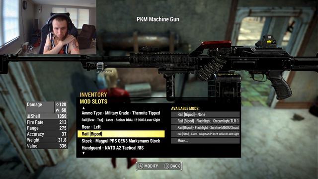 Fallout 4 Mod Review - PKM - Machine Gun смотреть онлайн