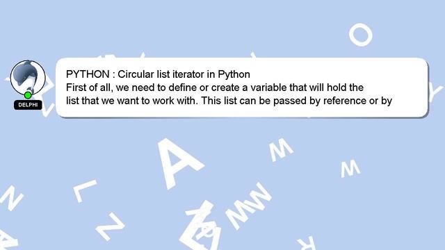 PYTHON : Circular list iterator in Python смотреть онлайн