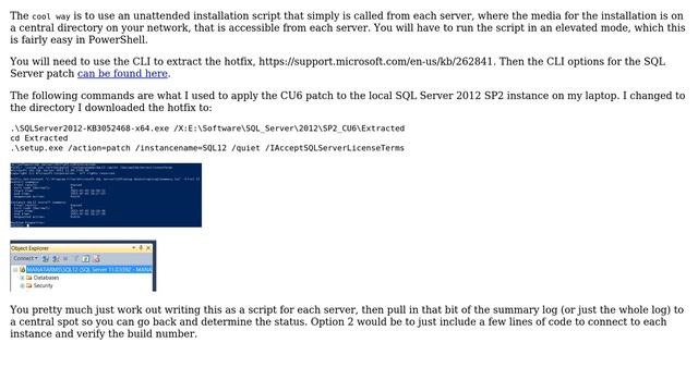 Is there a cool way of performing CU updates for SQL Server on hundreds of machines? смотреть онлайн