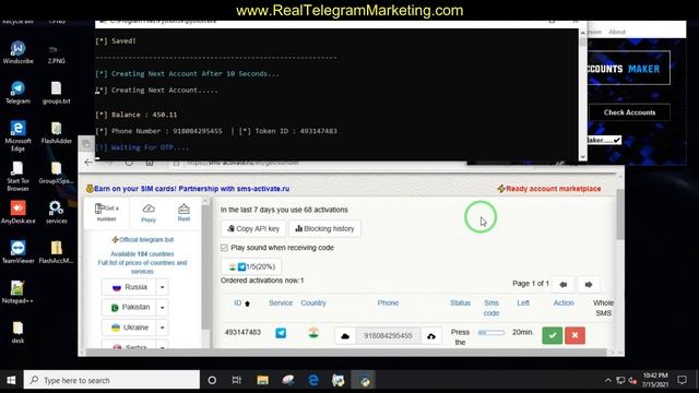Telegram Auto Account Maker (Python Telethon Based) смотреть онлайн