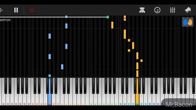 Como tocar la cancion de Doraemon en piano смотреть онлайн