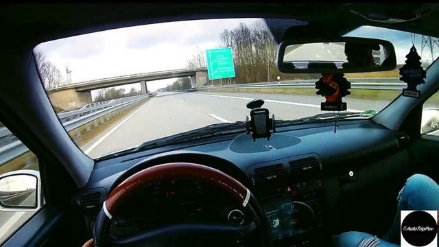 Mercedes C 200 Kompressor W203 Top Speed On GERMAN AUTOBAHN