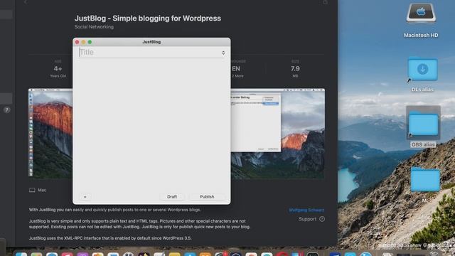 JustBlog Simple blogging for Wordpress BEST App from Mac App Store смотреть онлайн