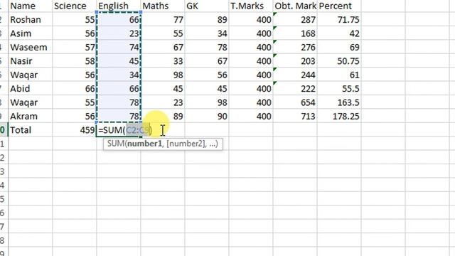 how to make a totalling Column Formula In Microsoft Excel | How To Sum Rows In A Column смотреть онлайн