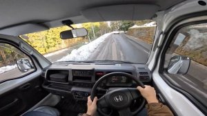 2019 Honda ACTY Truck  - k-car, Tiny Truck in Japan Test Drive - POV with Binaural Audio