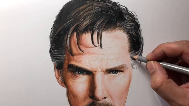 Drawing Doctor Strange (Benedict Cumberbatch) - Time-Lapse + Real-Time | ARTOLOGY смотреть онлайн