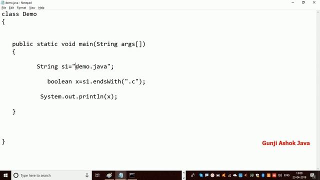 String Handling Part 3 In java In Telugu By Gunji Ashok смотреть онлайн