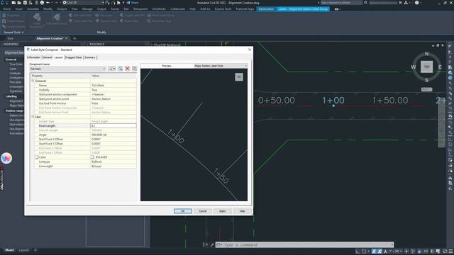 Alignments & Station Labels - AutoCAD Civil 3D смотреть онлайн