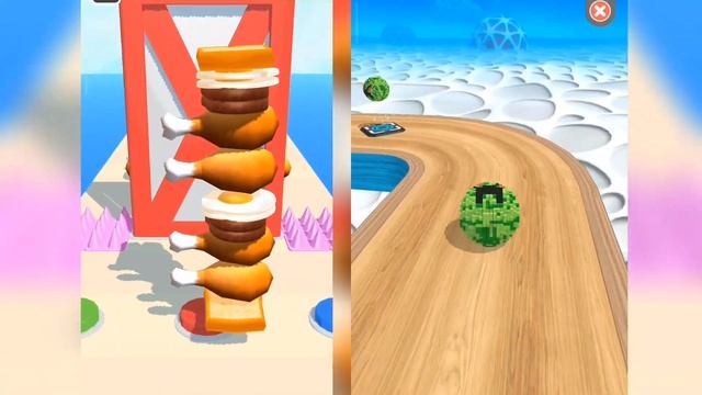 Sandwich Runner Android Gameplay. The upside-down world. Going Balls. смотреть онлайн