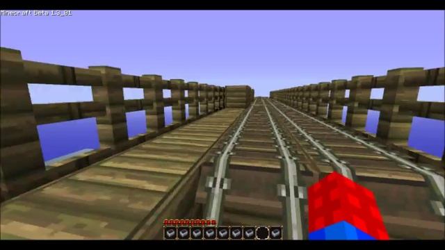 Minecraft: Huge Wooden Fairground Roller Coaster - Updated - With Download смотреть онлайн