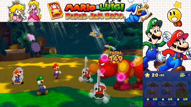 Mario & Luigi Paper Jam Walkthrough Part 23 Paper Kamek & Wiggler Boss Battle смотреть онлайн