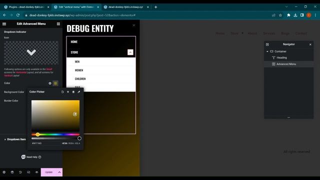 VERTICAL DROPDOWN NAVIGATION MENU using ELEMENTOR FLEXBOX CONTAINER | Wordpress Elementor Tutorial смотреть онлайн