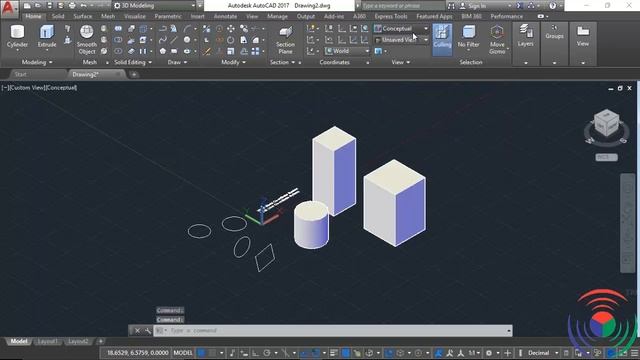 Autodesk AutoCAD: How to use Visual Style Command in Autodesk AutoCAD смотреть онлайн