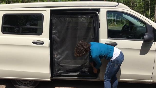 Installing A-Z Covers Velcro On At Gasket Mercedes RV Screen