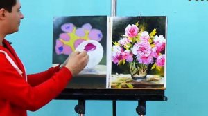 Рисуем легко пионы Виталий Ткаченко