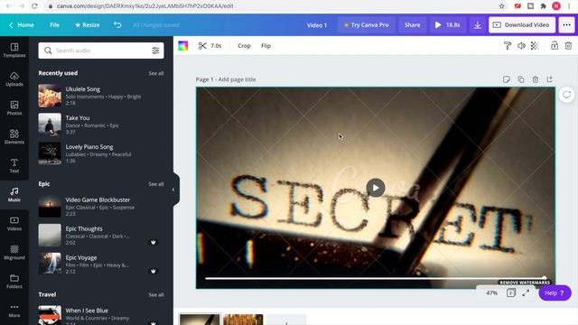 (NO NONSENSE) How to Remove & Add Background Music in Canva смотреть онлайн